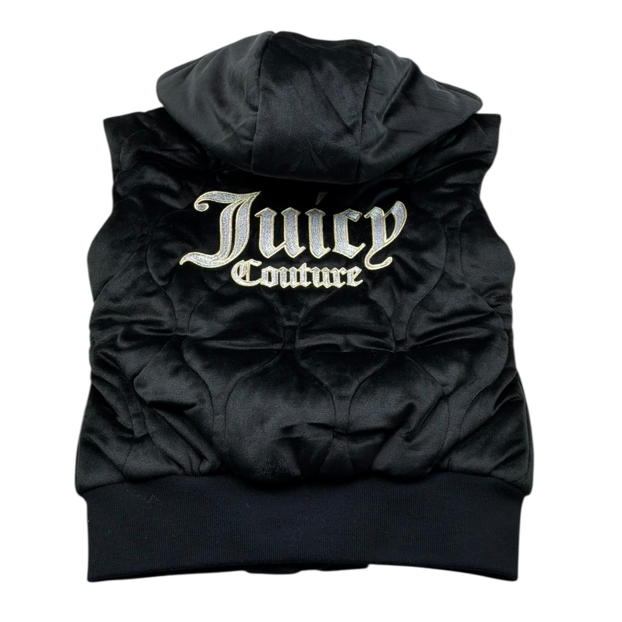 Juicy Couture Giubbino Modello Smanicato Tinta Unita con Zip per Bambina JBX6520 NERO JUICY COUTURE 
