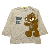 LOSAN shirt girocollo tinta unita con stampa in contrasto Grigio per Bambino LBBAP0303 GRIGIO LOSAN 