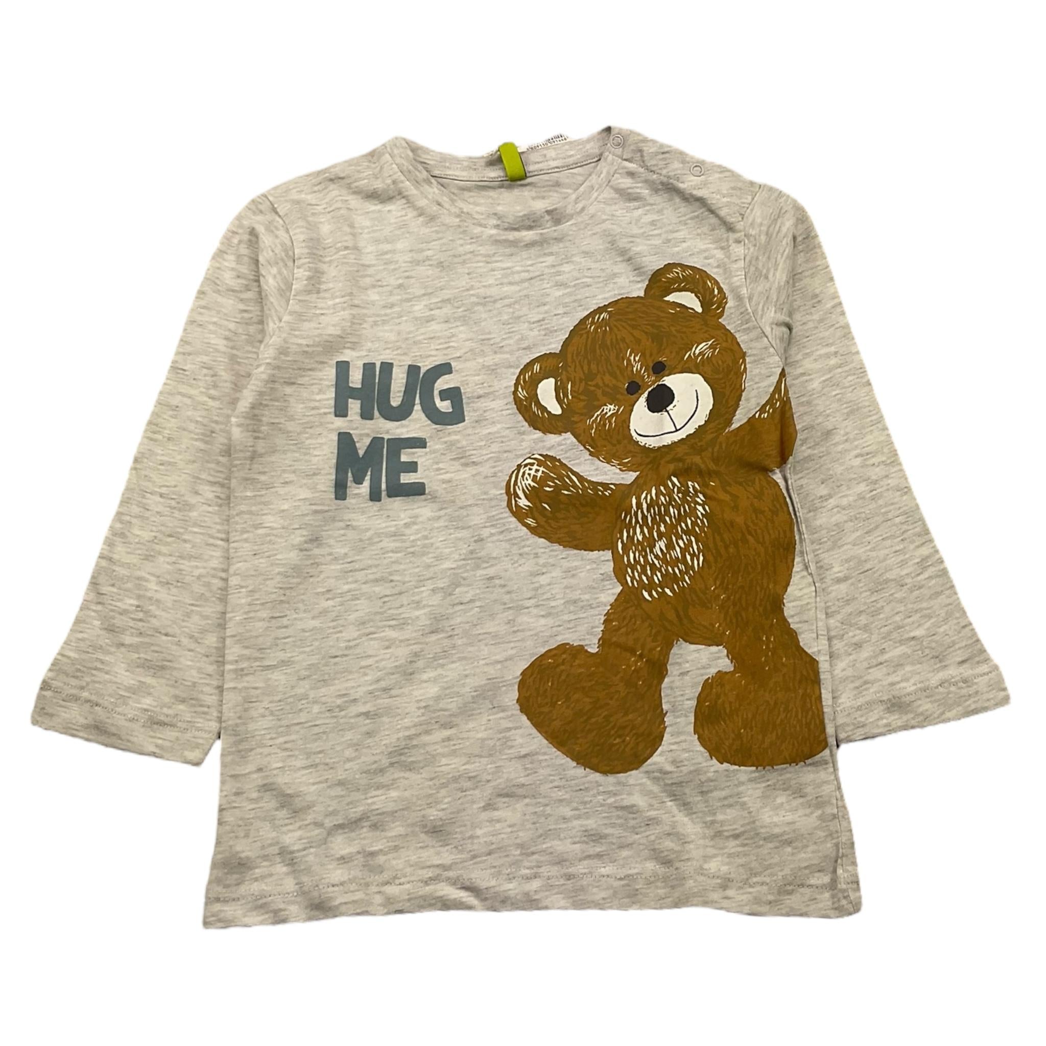 LOSAN shirt girocollo tinta unita con stampa in contrasto Grigio per Bambino LBBAP0303 GRIGIO LOSAN 