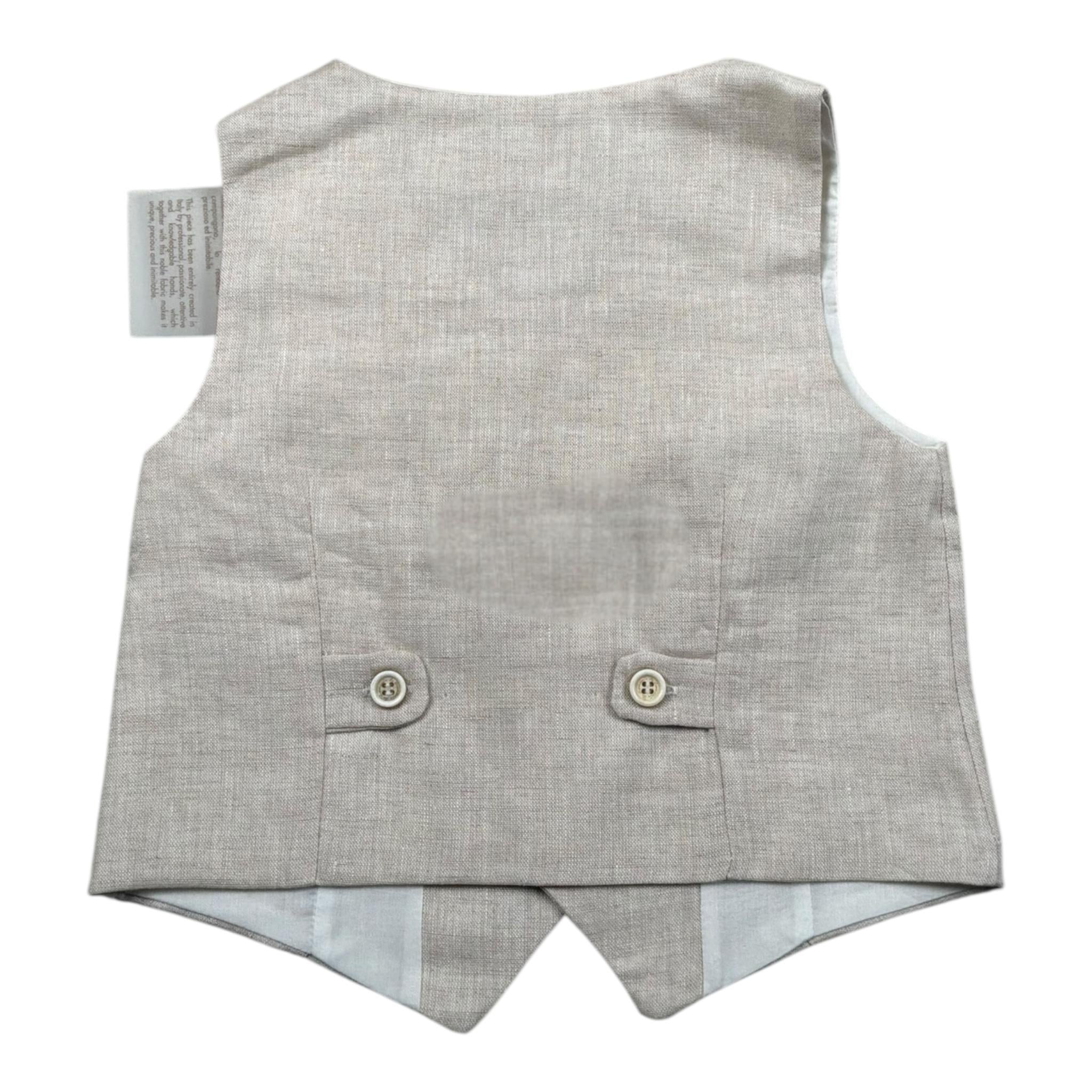 La Stupenderia Gilet Tinta Unita con Bottoni per Bambino CJGL91 BEIGE LA STUPENDERIA 