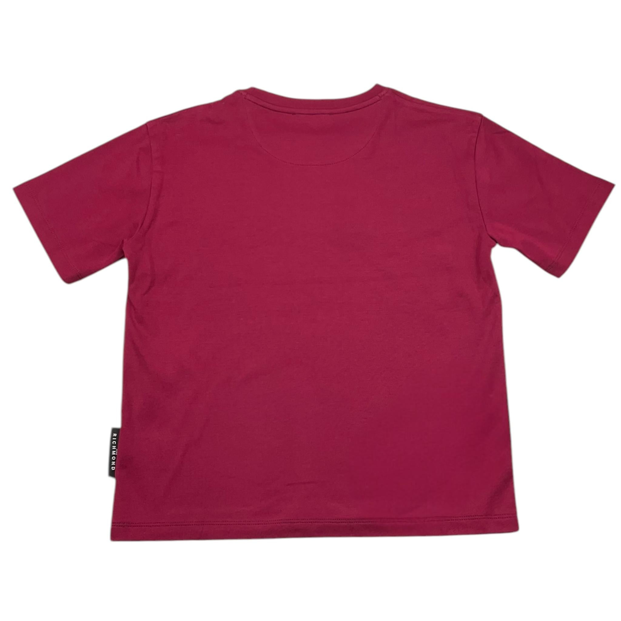 JOHN RICHMOND t-shirt girocollo tinta unita con stampa logo Bordeaux per Bambina RGA25094TS BORDEAUX JOHN RICHMOND 