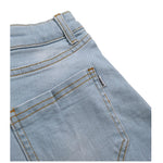 Magil Short In Denim tinta unita con Girovita Regolabile Azzurro per Bambina FN25082 AZZURRO MAGIL 