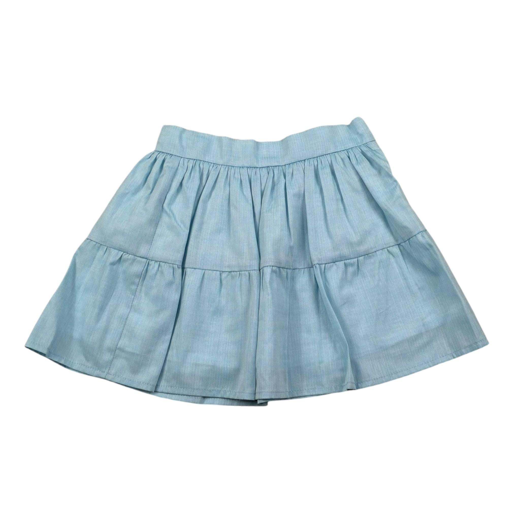 Ilfarobimbi Gonna Tinta Unita per Bambina IFB40325J AZZURRO ILFAROBIMBI 