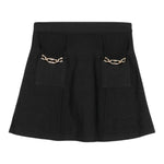 Twinset Gonna Tinta Unita con Elastico In Vita per Bambina 251GJ3QW3 NERO TWINSET 