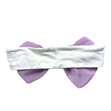 La Stupenderia Fascia Bicolore Con Fiocco Bianco/Lilla Per Neonata