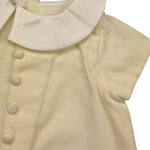 LA STUPENDERIA pagliaccetto tinta unita con colletto Panna per Neonato CBPG41V02 PANNA LA STUPENDERIA 