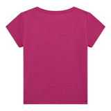 Guess T-Shirt Girocollo Tinta Unita con Stampa per Bambina K5GI08K6YW4X MAGENTA GUESS 