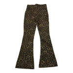 SAINT BARTH leggins tinta unita con fantasia maculata modello a zampa Marrone per Bambina ANRA002 MARRONE SAINT BARTH 