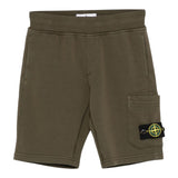 Stone Island Bermuda Tinta Unita con Elastico In Vita per Bambino K1S166S200006 VERDE STONE ISLAND 
