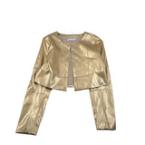 Alice Pi Giubbino Tinta Unita In Ecopelle per Bambina S242908 ORO ALICE PI 