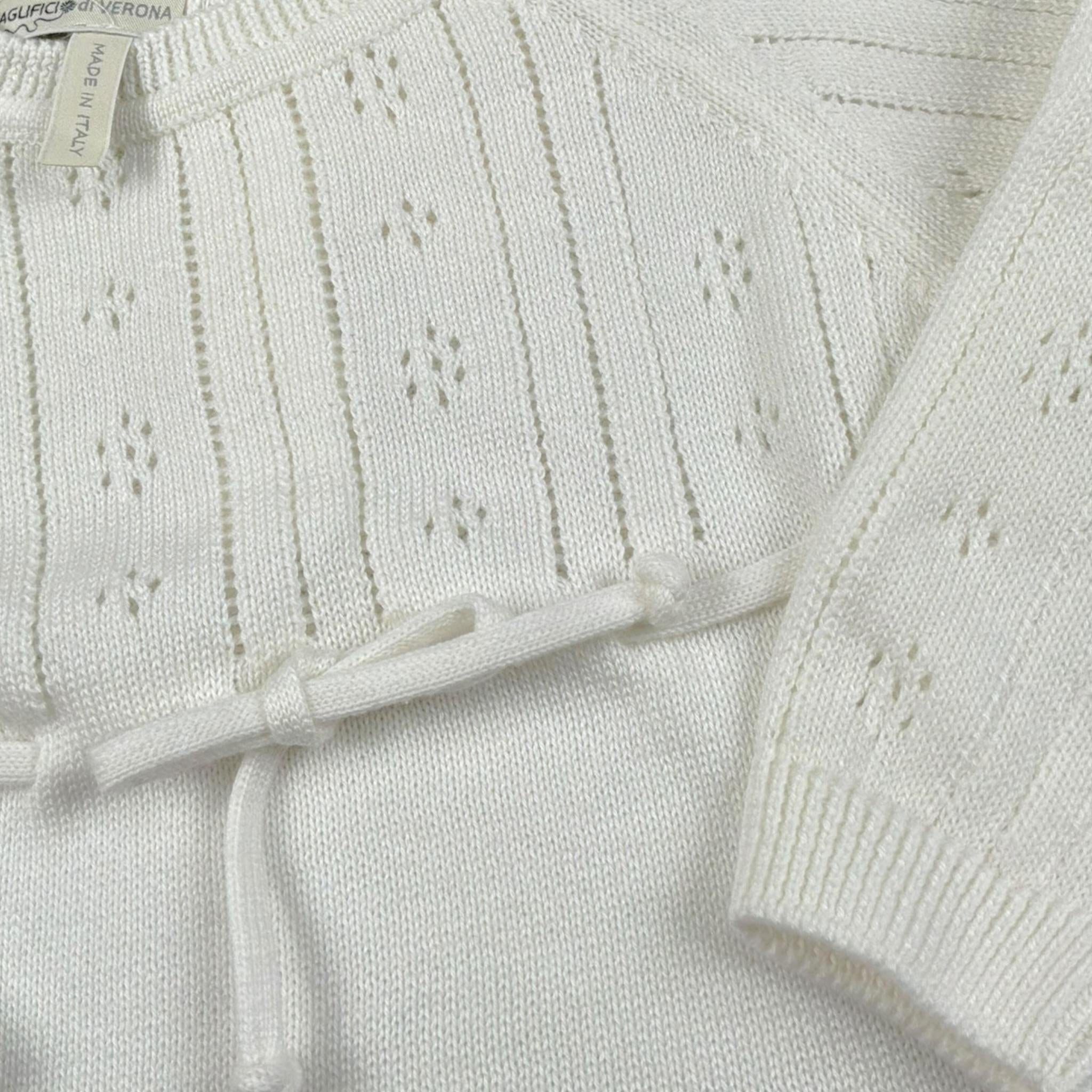 Maglifici di Verona Tutina Tinta Unita In Maglia per Neonata 045324 BIANCO MAGLIFICI DI VERONA 