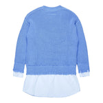 MAISON MARGIELA abito girocollo tinta unita con camicia Azzurro per Bambino M60643 AZZURRO MAISON MARGIELA 