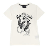 John Richmond T-Shirt Girocollo Tinta Unita con Stampa per Neonato RBP25058TSX PANNA JOHN RICHMOND 