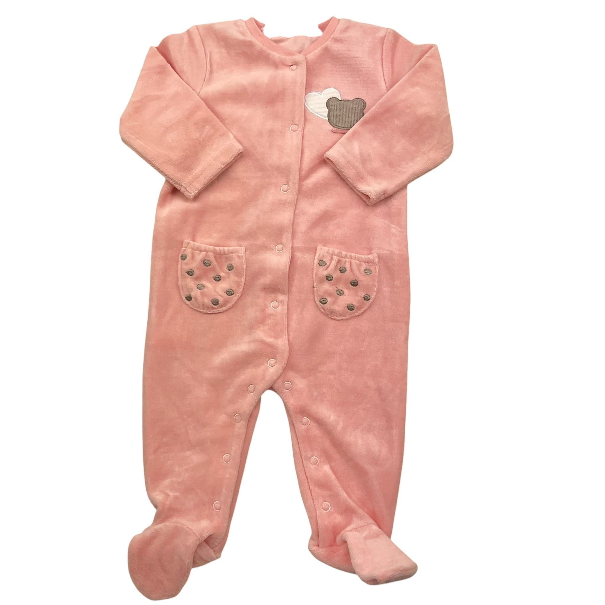 MAYORAL tutina tinta unita in velluto Rosa per Neonata 27388 ROSA MAYORAL 