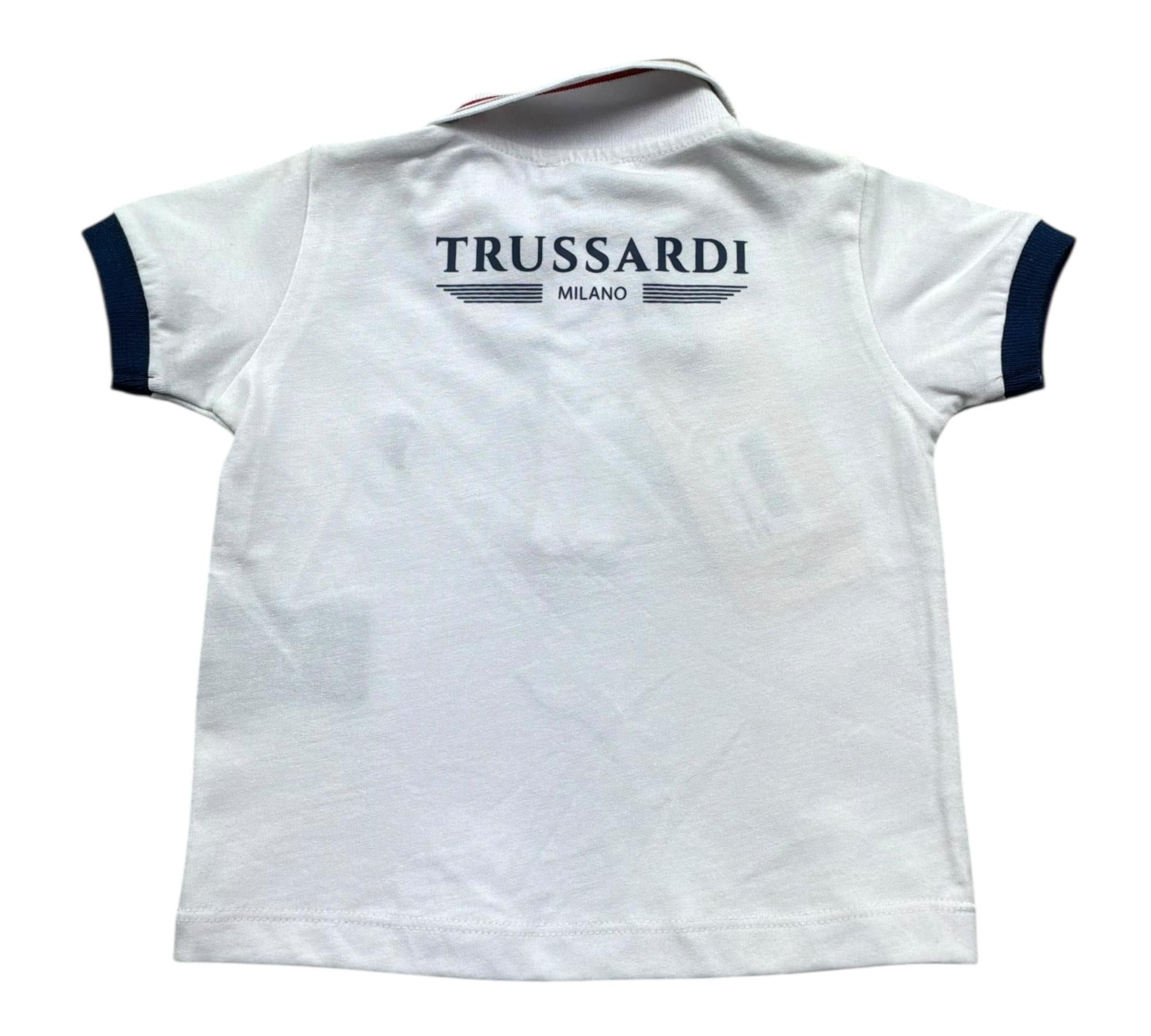 Trussardi Polo Mezza Manica Tinta Unita per Neonato TIP26102PO BIANCO TRUSSARDI 