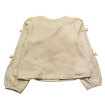 LIU JO felpa chiusa girocollo tinta unita con fiocchi Panna per Bambina KF4115 PANNA LIU JO 