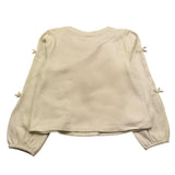 LIU JO felpa chiusa girocollo tinta unita con fiocchi Panna per Bambina KF4115 PANNA LIU JO 