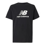 New Balance T-Shirt Girocollo Tinta Unita con Stampa Logo per Bambino LAKB0009 NERO NEW BALANCE 