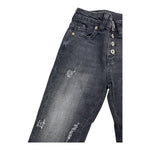 PLEASE jeans tinta unita con strappi Nero per Bambina PH47G66G25 NERO PLEASE 