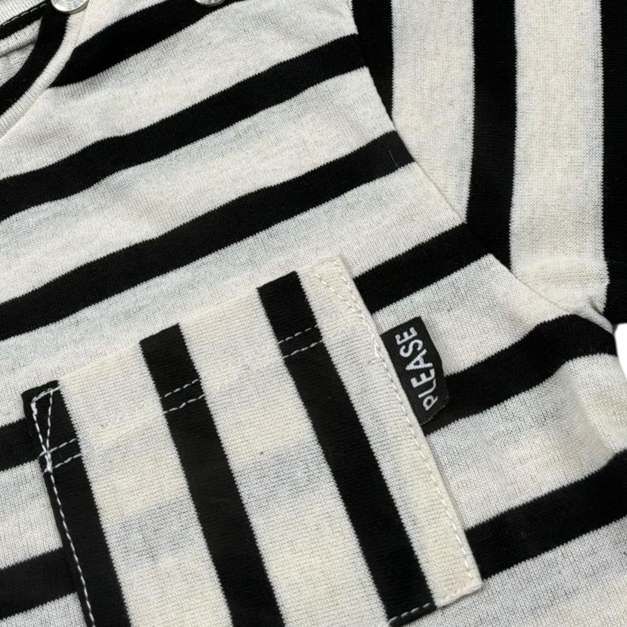 Please T-Shirt Bicolore con Taschino per Neonato MBC5031B71 PANNA PLEASE 