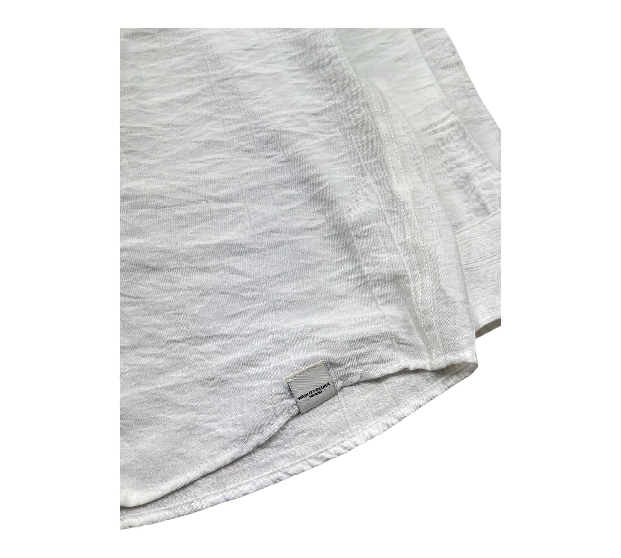 Paolo Pecora Camicia Manica Lunga Tinta Unita per Bambino PP4356 BIANCO PAOLO PECORA 