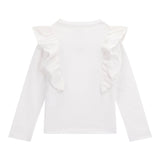 GUESS shirt girocollo tinta unita con rouches Bianco per Neonata K4YI30K6YW4 BIANCO GUESS 