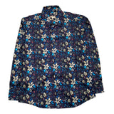 Alessandro Lamura Camicia Manica Lunga Fantasia Floreale Blu Per Bambino