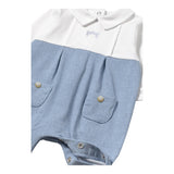 Mayoral Tutina Bicolore con Stampa per Neonato 1704 BIANCO/AZZURRO MAYORAL 