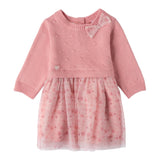 MINI BANDA abito manica lunga con gonna tulle Rosa per Neonata 3A753 ROSA MINI BANDA 