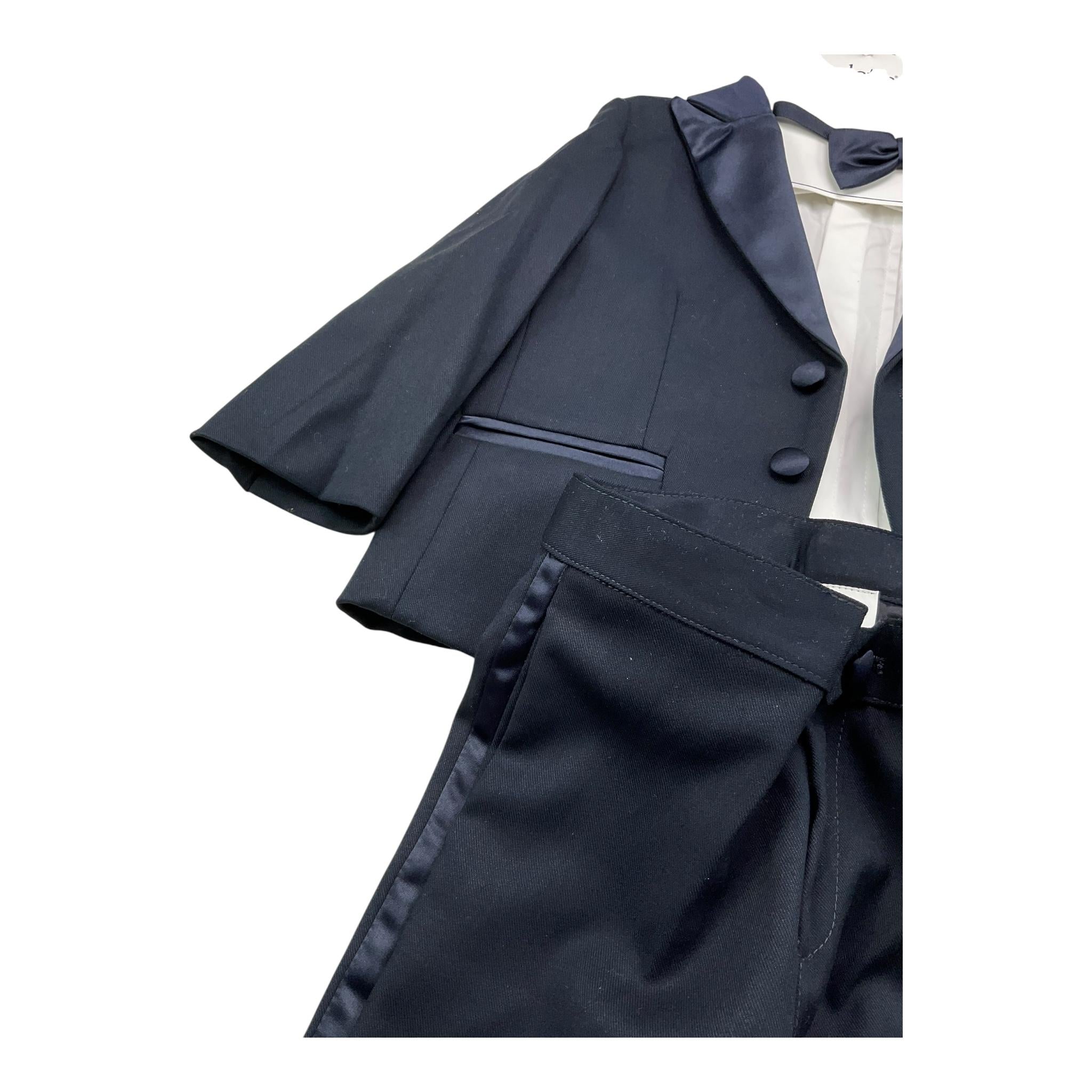 ALETTA completo 5 pezzi giacca-camicia-pantalone-papillon-cintura Blu per Neonato M210692 BLU ALETTA 