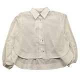 Dondup Camicia Tinta Unita Manica Lunga per Bambina DFCA028 BIANCO DONDUP 