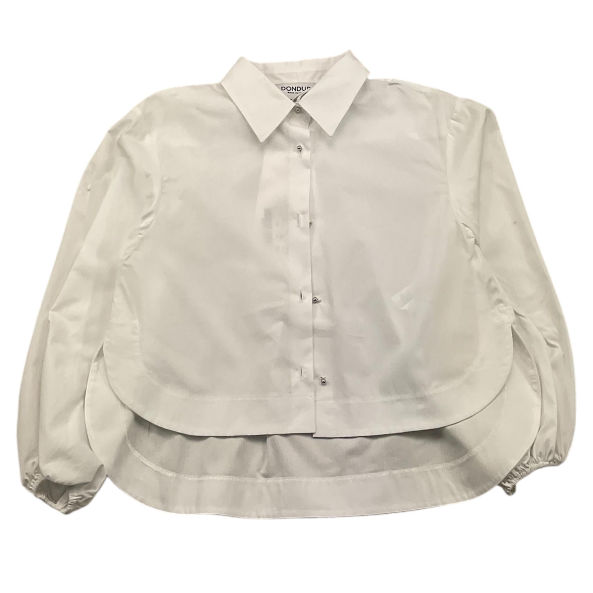Dondup Camicia Tinta Unita Manica Lunga per Bambina DFCA028 BIANCO DONDUP 
