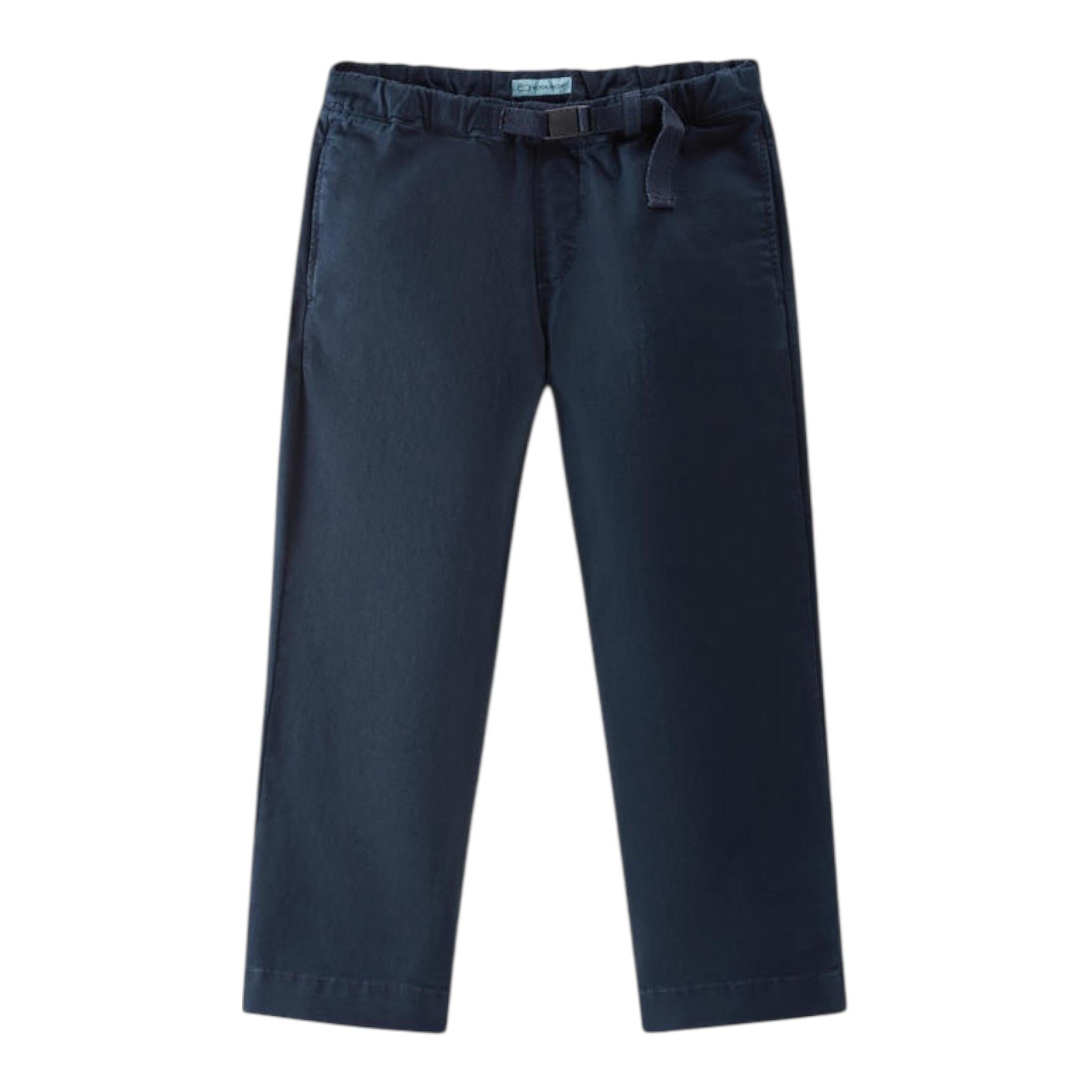 Woolrich Pantalone Tinta Unita con Elastico In Vita per Bambino CFWKTR0105MRUT3343 BLU WOOLRICH 