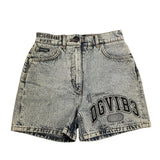 Dolce & Gabbana Short In Denim Tinta Unita con Stampa per Bambina L83Q25LDC30 AZZURRO DOLCE & GABBANA 