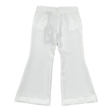Fun & Fun Pantalone Tinta Unita Modello A Zampa per Bambina FNCBPT00990 BIANCO FUN & FUN 