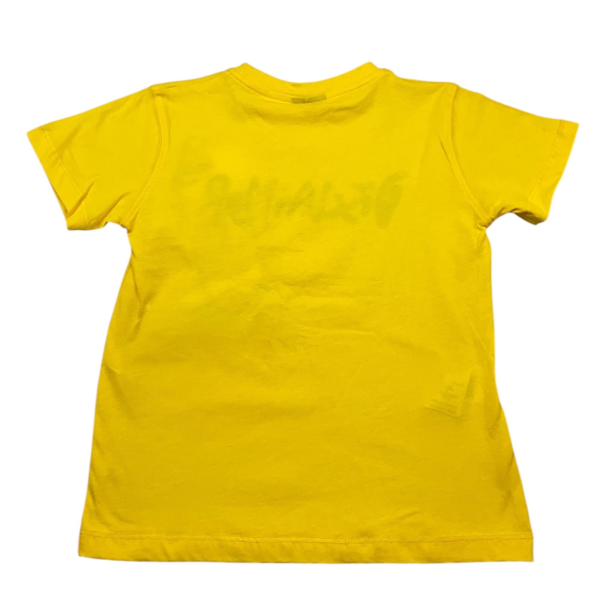 Disclaimer T-Shirt Girocollo Tinta Unita con Stampa per Bambino 25EDK585 GIALLO DISCLAIMER 