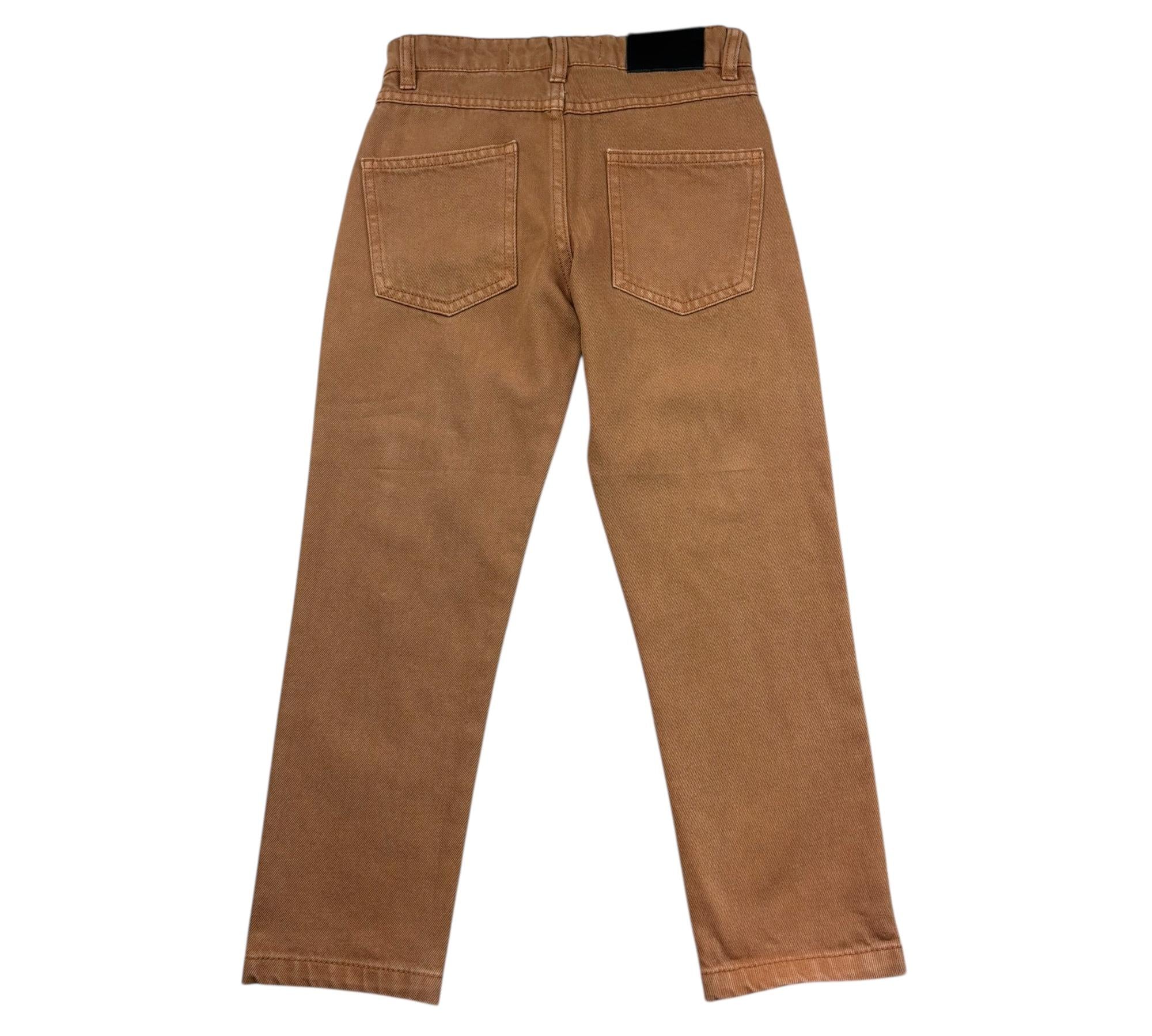 Trussardi Jeans Tinta Unita con Girovita Regolabile per Bambino TBP26017PA MARRONE TRUSSARDI 