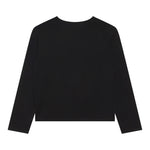 GIVENCHY shirt girocollo tinta unita con con brillantini Nero per Bambina H15335 NERO GIVENCHY 