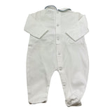 Ninnaoh Tutina Tinta Unita Traforata per Neonata E2136T BIANCO NINNAOH 