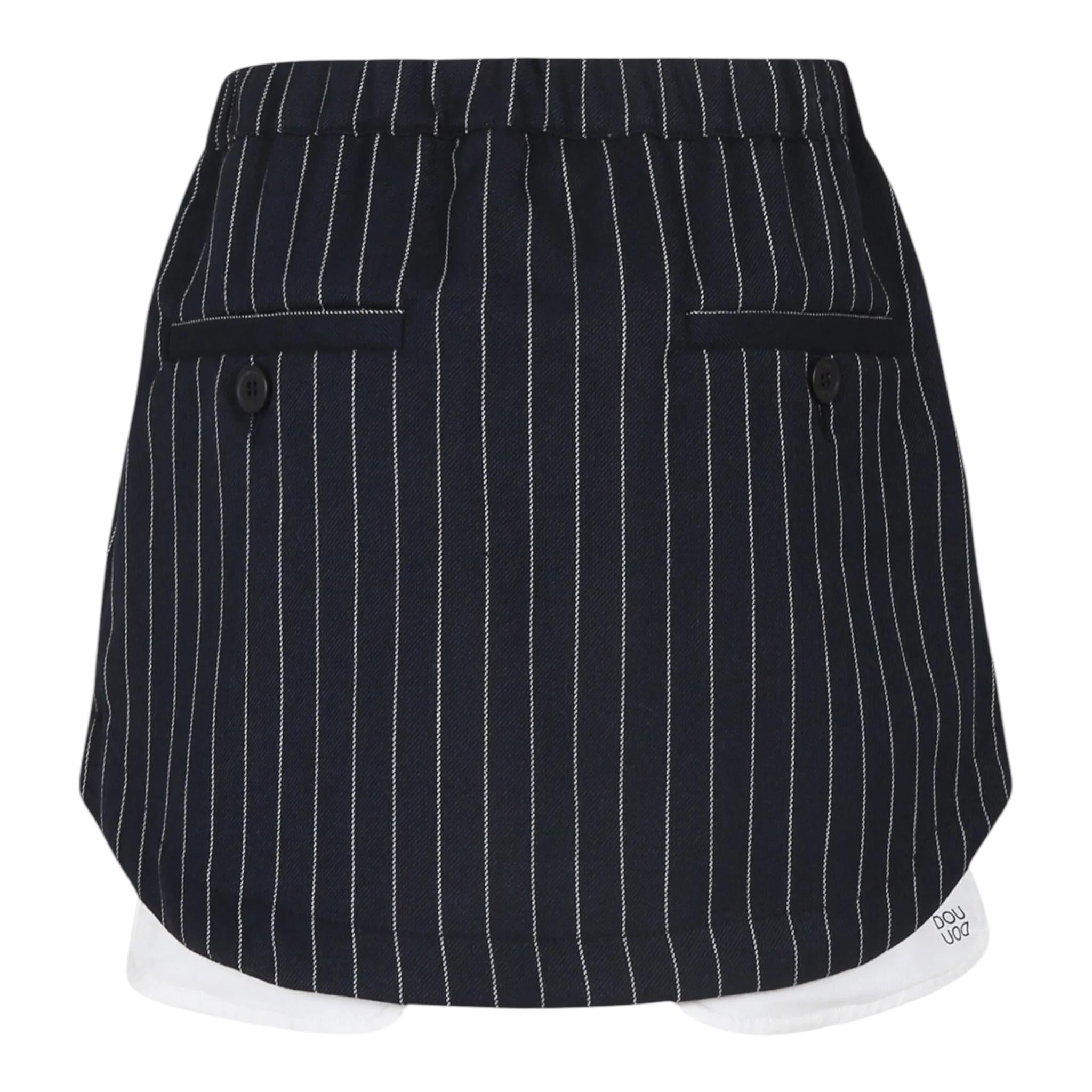 DOU DOU gonna tinta unita con elastico in vita Blu per Bambina DV7A01 BLU DOU DOU 