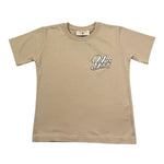 Yes London T-Shirt Girocollo Tinta Unita con Logo per Bambino JR2125 BEIGE YES LONDON 
