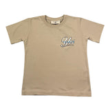 Yes London T-Shirt Girocollo Tinta Unita con Logo per Bambino JR2125 BEIGE YES LONDON 