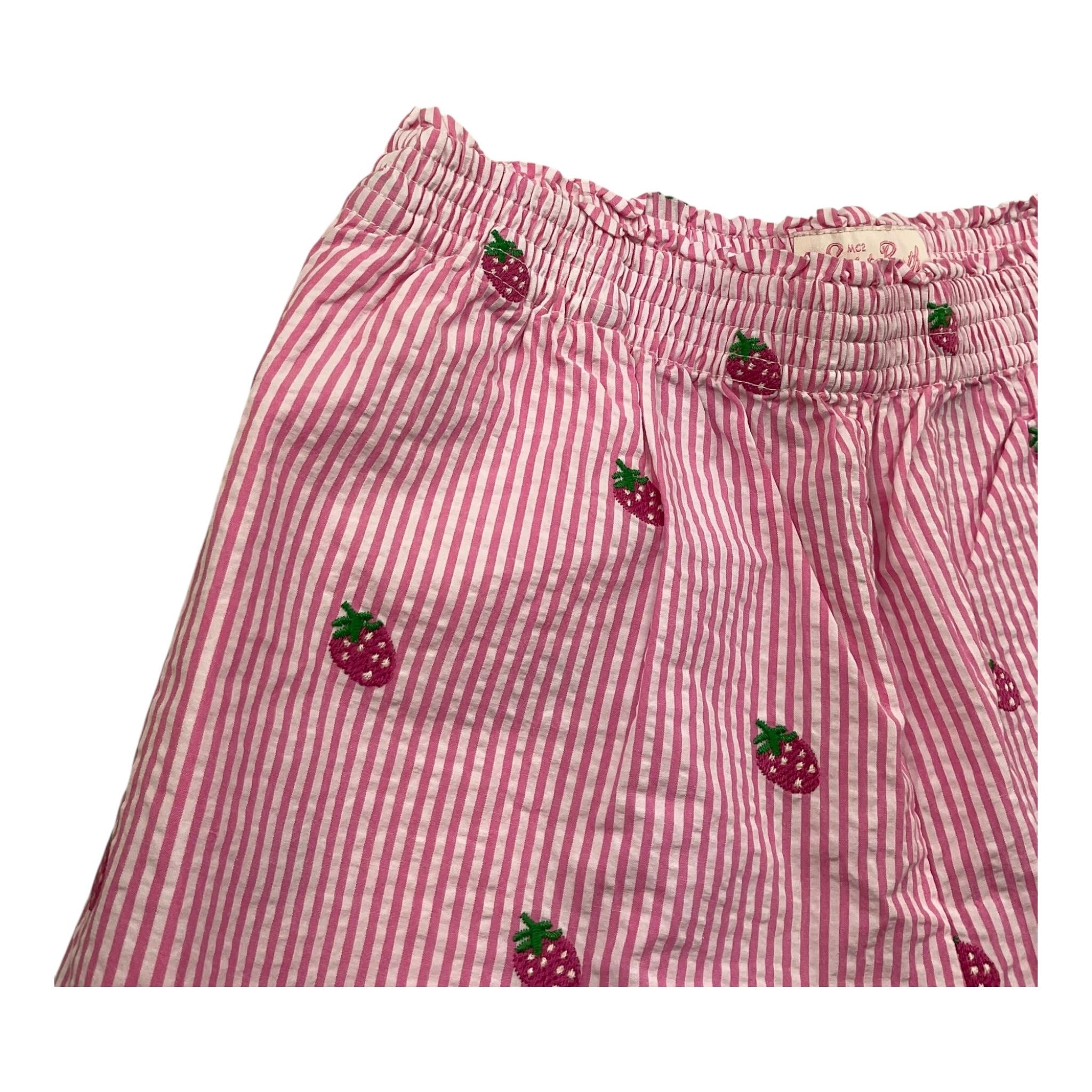 Saint Barth Short Bicolore con Fantasia A Righe per Bambina MEA001XX BIANCO/ROSA SAINT BARTH 