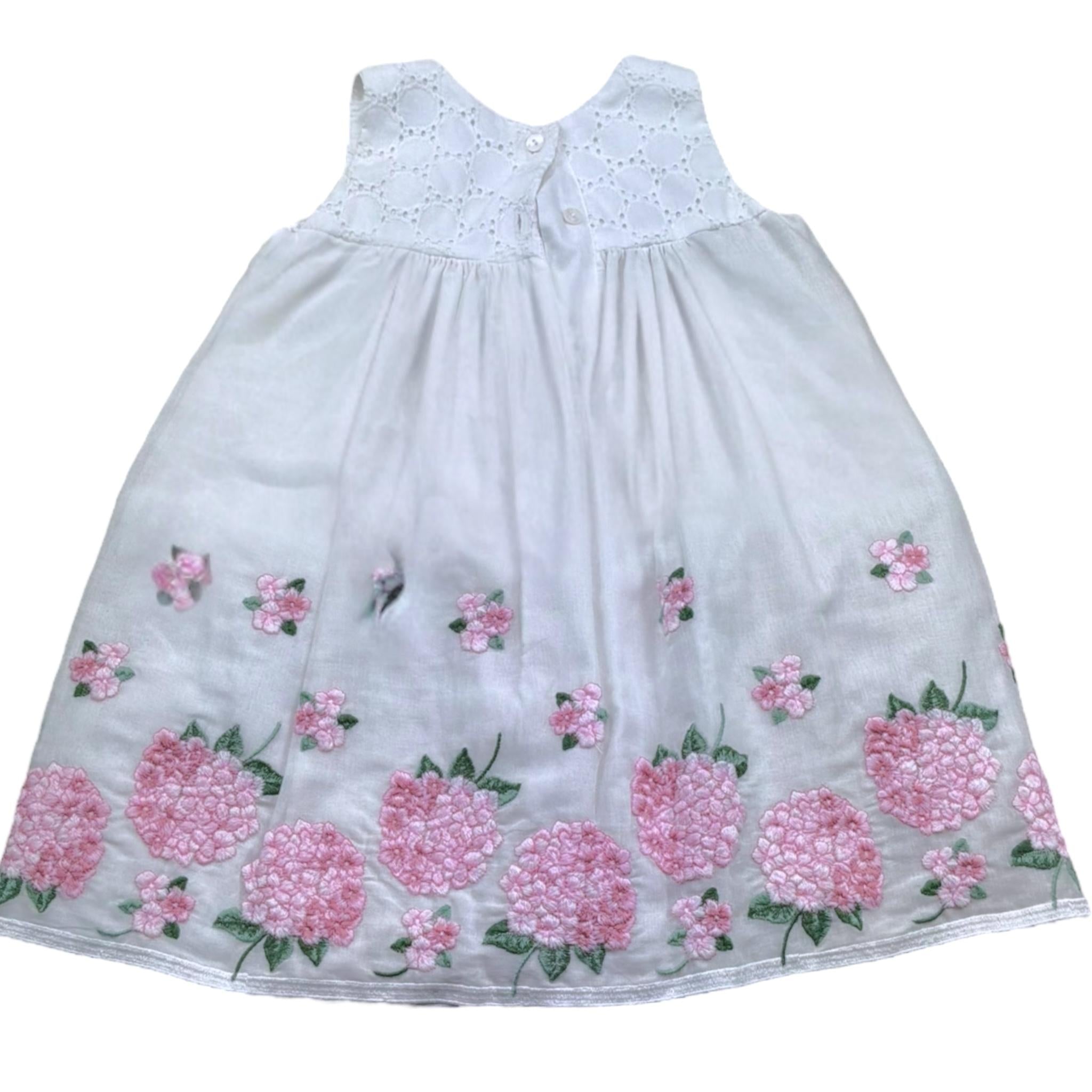 Monnalisa Abito Tinta Unita Giromanica con Brillantini per Bambina 317925 BIANCO MONNALISA 