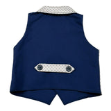 Ambaraba Gilet Tinta Unita con Profili In Contrasto per Neonato FM32063 BLU AMBARABA 