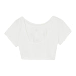 Liu Jo T-Shirt Girocollo Tinta Unita con Stampa Logo per Bambina GA5159XX BIANCO LIU JO 