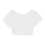 Liu Jo T-Shirt Girocollo Tinta Unita con Stampa Logo per Bambina GA5159XX BIANCO LIU JO 