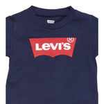 Levi'S T-Shirt Girocollo Tinta Unita con Stampa per Bambino 8E8157JXX BLU LEVI'S 