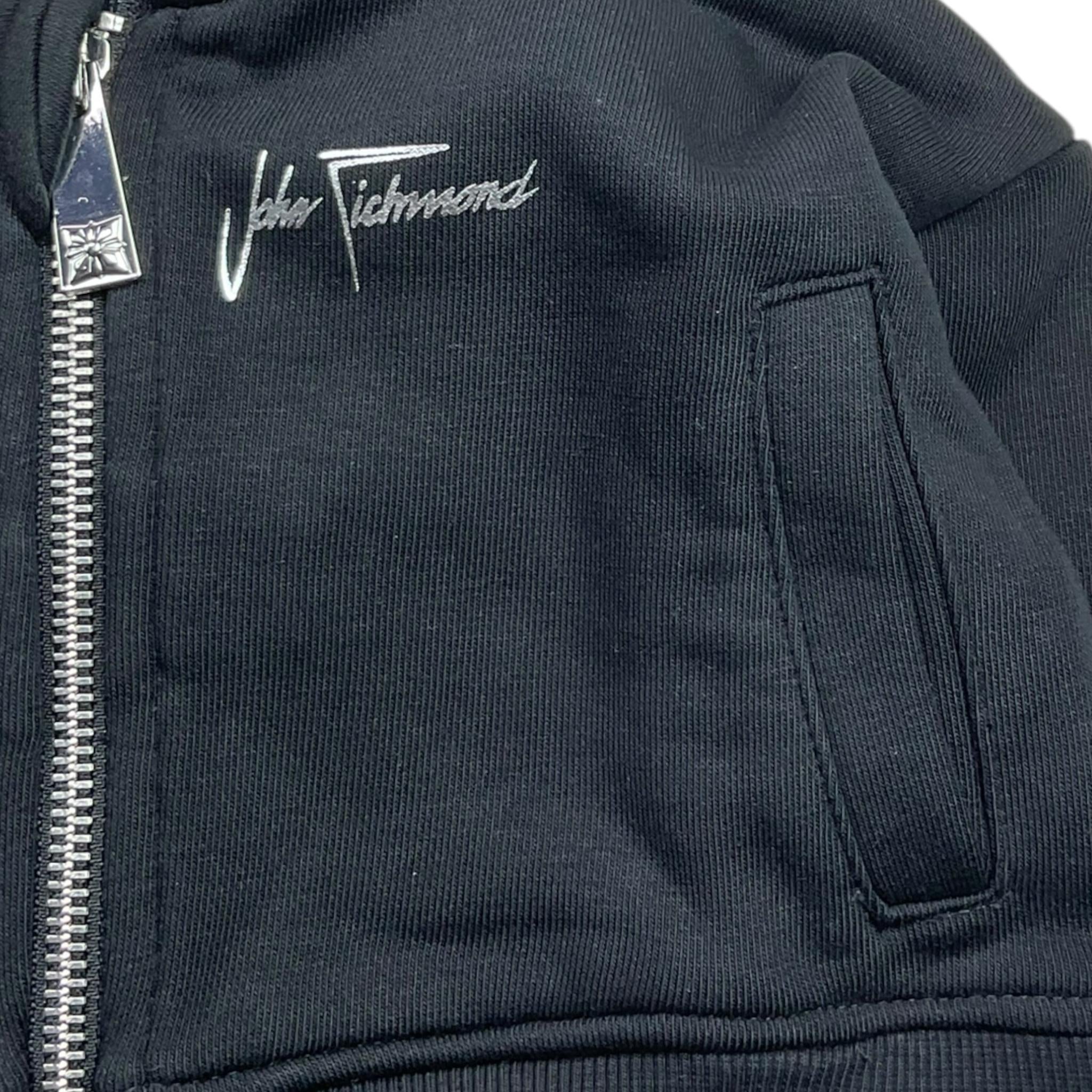 JOHN RICHMOND felpa tinta unita con zip e cappuccio Nero per Neonata RGA24045FEN NERO JOHN RICHMOND 