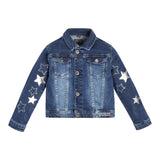 Guess Giubbino In Denim Tinta Unita con Stelle per Bambina K2RL00D4M90 BLU GUESS 